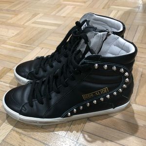 Golden Goose Slide Mid-Top Leather Stud Sneakers size 36 EU 6